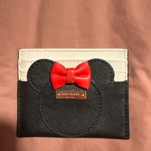 kate spade Black, White & Red Minnie Bow Card Holder